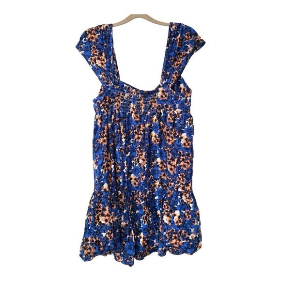 Free People Linen Blend Pattern Play Mini Floral Dress Cool Combo, Boho | M - Picture 5 of 12